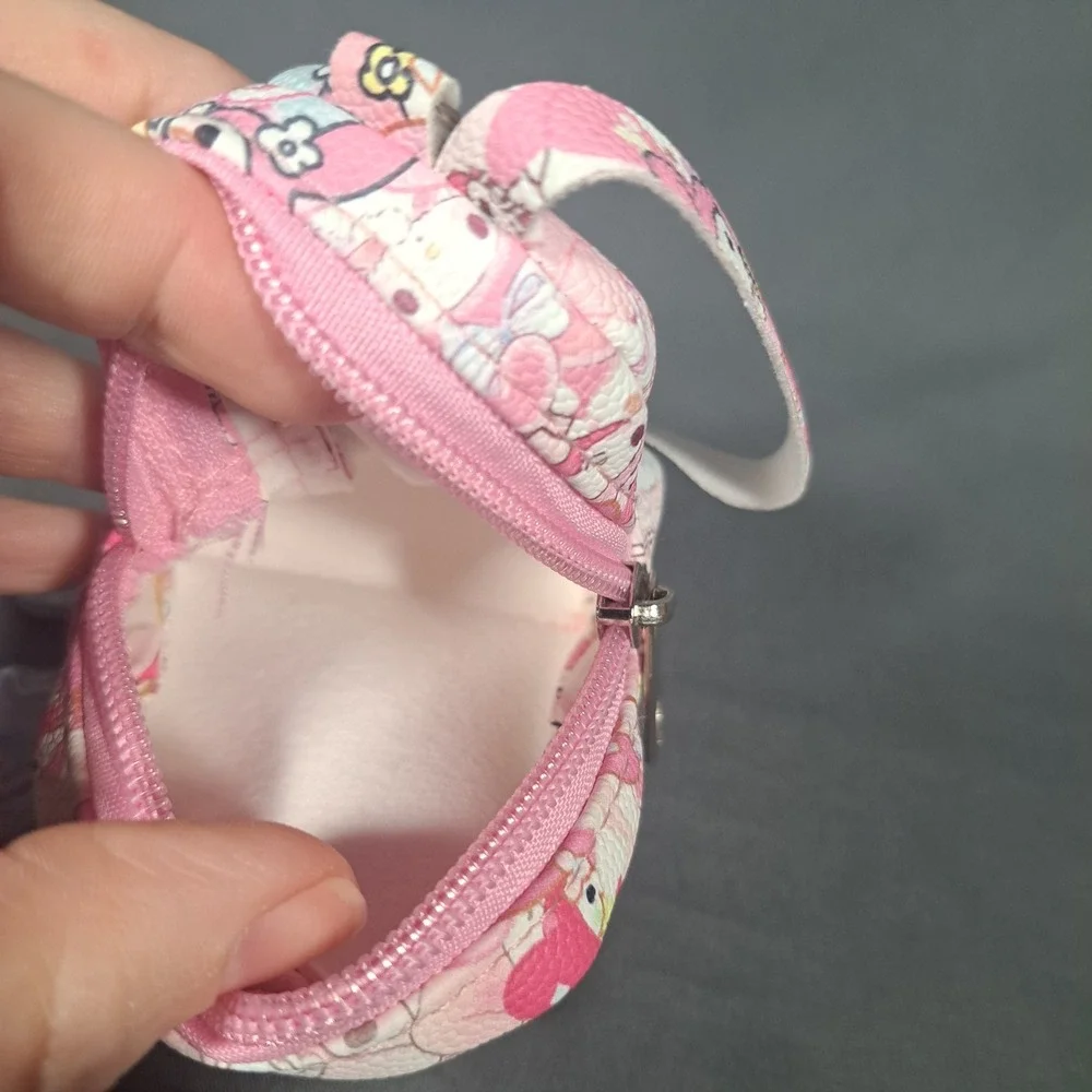 Sanrio My Melody Mini Backpack Coin Purse Holographic Keychain Set Kawaii Pink